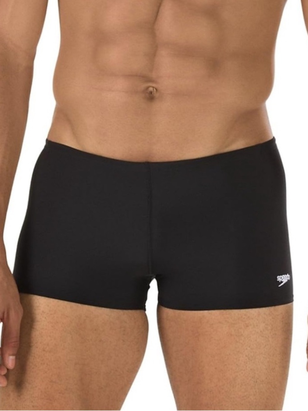 💗NWT Speedo Men’s Endurance+ Square Leg Black Swim Bottom - Size 38